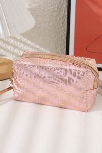 Glitter Leopard Cosmetic Bag