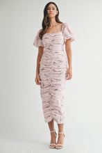 Load image into Gallery viewer, Rosey Whispers Midi Dress