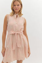Load image into Gallery viewer, As I Am Sleeveless Eyelet Dress-Pink