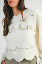 Load image into Gallery viewer, Scalloped Blooms Long Sleeve-Pink