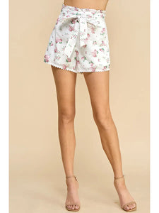 Floral Ric Rac Shorts