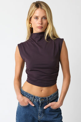 The Forever Fit Cropped Top-Plum