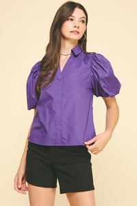 Basic Behavior Collared Top