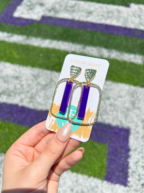 Glitter Stick Hoops-Purple