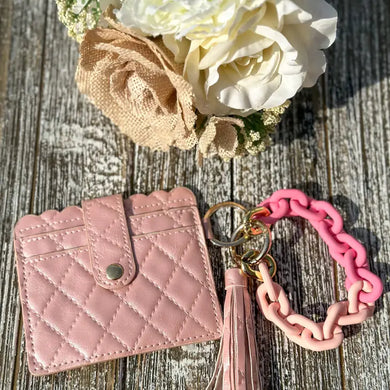 Quilted Wallet Keychain
