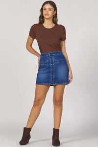 The Quinn Skirt-Denim