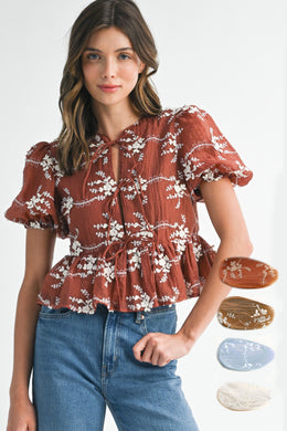 Rust and Roses Detail Top