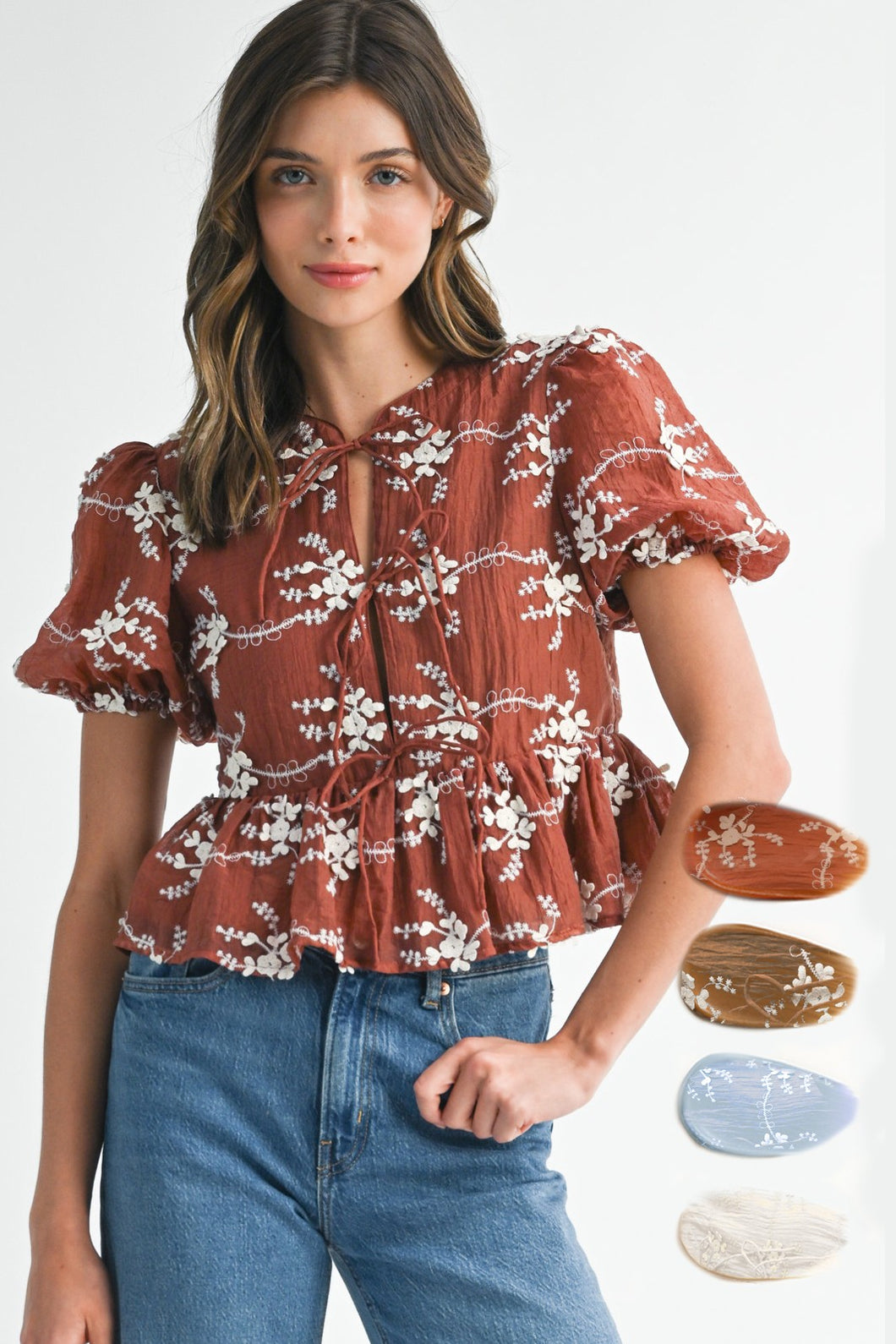 Rust and Roses Detail Top