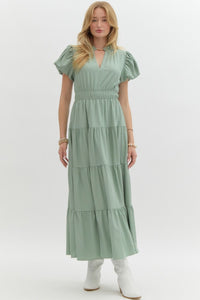 Prettiest Problem Midi Dress-Sage