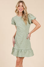 Load image into Gallery viewer, Big Dreams Ahead Jacquard Dress-Sage
