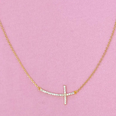 Side Cross Necklace