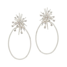 Load image into Gallery viewer, Rhinestone Starburst with Circle Earring