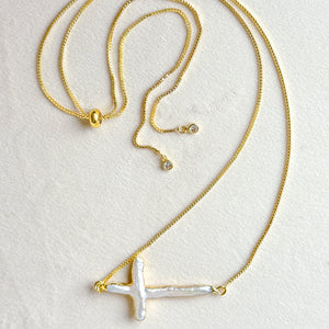 Slip Cross Necklace-Tarnish Proof