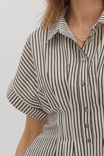 Load image into Gallery viewer, Gone Again Striped Top-Black