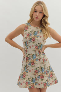 Vintage Garden Mini Dress