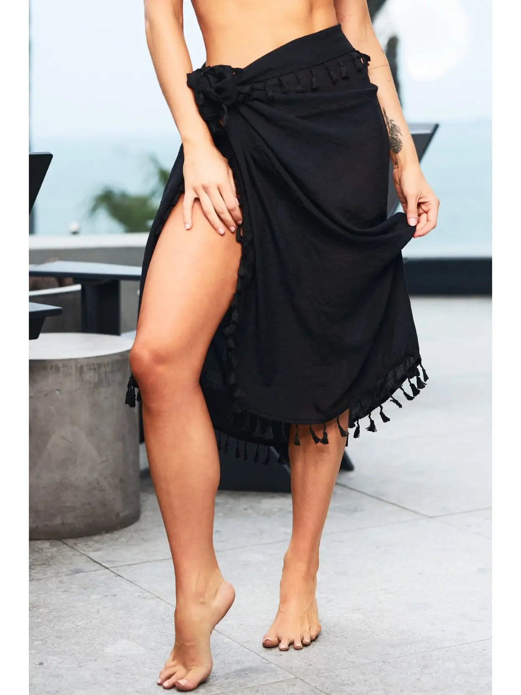 Tasseled Sarong Cover-Up