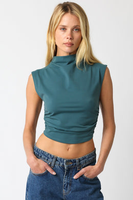 The Forever Fit Cropped Top-Teal