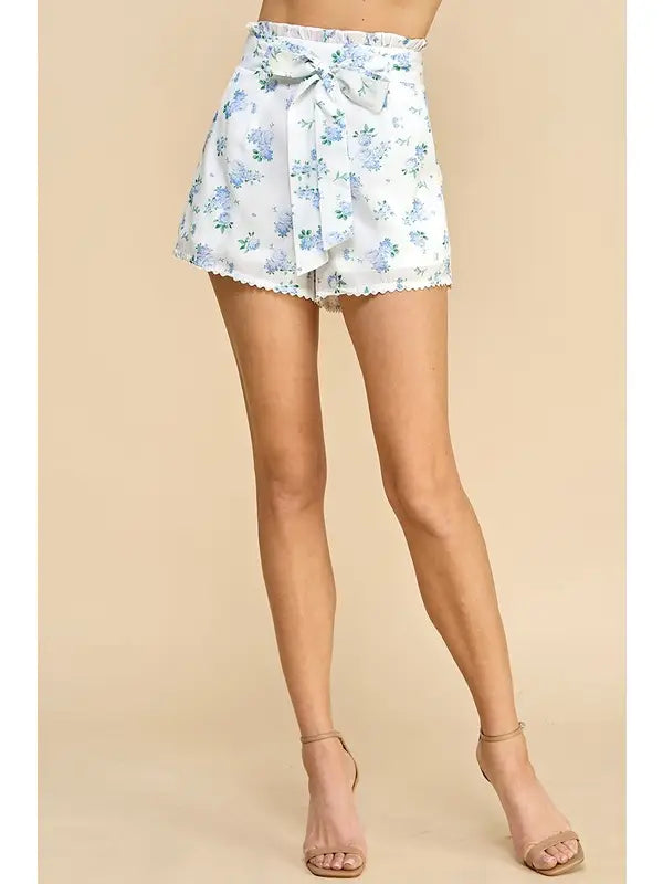 Floral Ric Rac Shorts