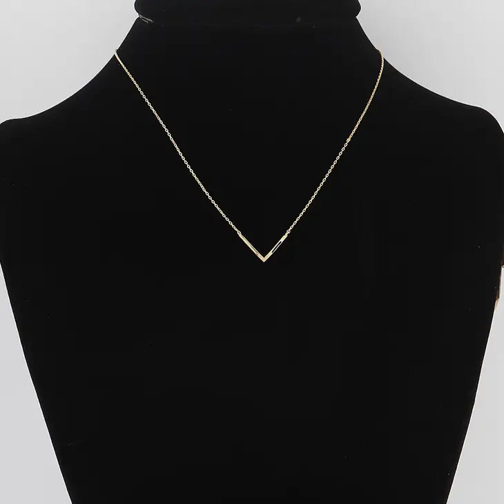 V-Shape Bar Pendant Necklace