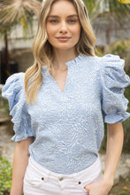 Load image into Gallery viewer, Powder Blue Bloom Top