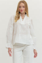 Load image into Gallery viewer, White Whisper Eyelet Top