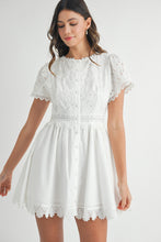 Load image into Gallery viewer, Eyeing Eyelet Elegance Mini Dress