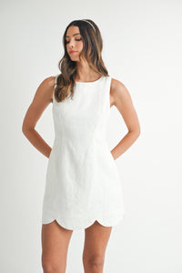 Make You Believe White Mini Dress