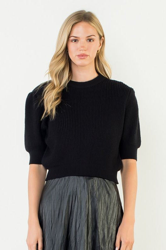 Breezy Loom Top - Black