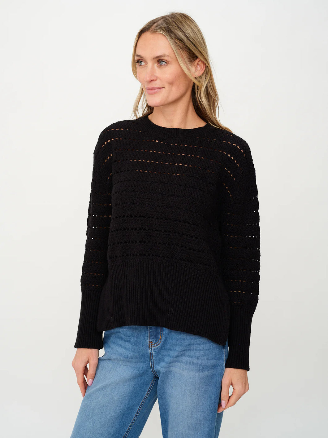 Woven Charm Knit Sweater